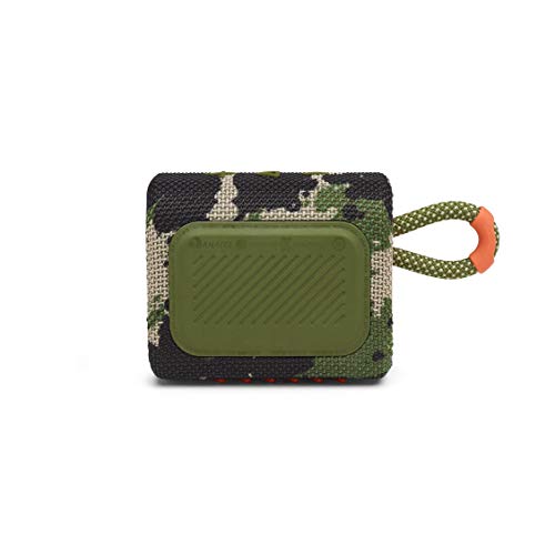 JBL Go 3: Portable Speaker with Bluetooth, Built-in Battery, Waterproof and Dustproof Feature - Squad (Renewed) - color: Camouflage