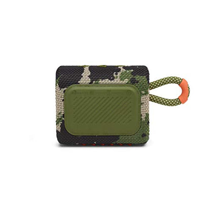 JBL Go 3: Portable Speaker with Bluetooth, Built-in Battery, Waterproof and Dustproof Feature - Squad (Renewed) - color: Camouflage