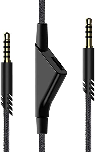 LecLooc Replacement for Astro A40 Cord, A10 Headset Cable Braided Wire, 6.5 Feet/2.0 M Volume Control Cable Compatible with Astro A40TR/A40/A10 Gaming Headsets Cord