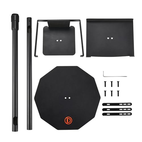 Dual Orientation Floor Stand for Sonos Five | Vertical or Horizontal Speaker Mount | Height Adjustable (25.6” - 40.2”) | Heavy Duty 6mm Steel, 44lb Load Capacity