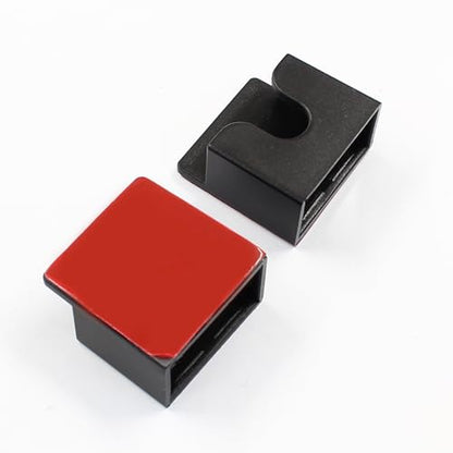 2PCS Black Radio Microphone Hanger, 30x30x16mm, Style 2 | Adhesive Back, CB Microphone Holder, Plastic Car Mic Hanger, For Cars Homes Offices - size: 30 x 30 x16 mm ,Style 2