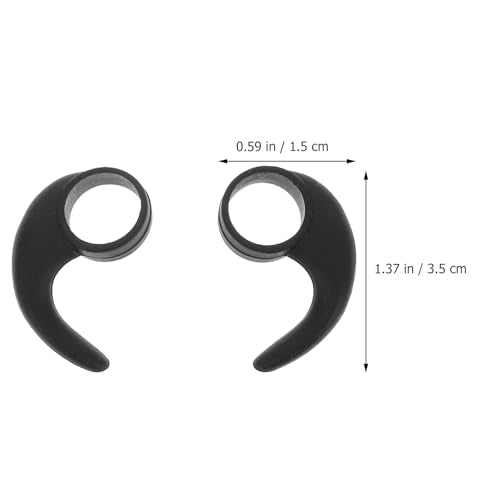LALAFINA 6Pcs Silicone Earbud Clips Ear Hooks Comfortable Anti-Skid Protective Earphone Hooks for Sports Running Video Calls Fits Earbud Black Large Medium Small