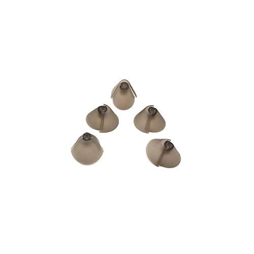 GN Resound Sure Fit Hearing Aid Standard Receiver Tulip Domes Dark Gray Split Ear Rub Piece Comfortable BTE Hearing Amplifier PSAP Kit Ear Tips Invisible, Perfect for Open Air (Open fit)(5 pcs) - size: 5 Count (Pack of 1)