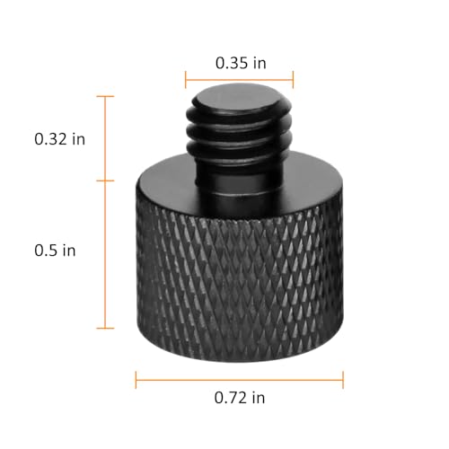 Mic Screw Adapter - 5/8 to 1/4 & 5/8 to 3/8 Adapter Set for Microphone Stand to Tripod and Camera - size: 1/4 & 3/8 Kit