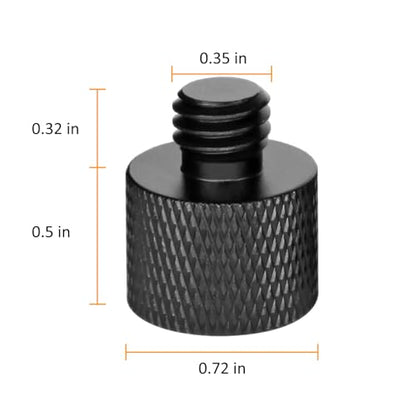 Mic Screw Adapter - 5/8 to 1/4 & 5/8 to 3/8 Adapter Set for Microphone Stand to Tripod and Camera - size: 1/4 & 3/8 Kit