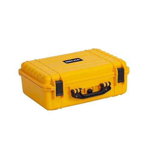 MEIJIA All Weather IP67 Waterproof Hard Camera Case,Hard Protective Case,Hard Case with Customizable Foam,Fit Use of Drones,Camera,Equipments,Pistols(Yellow,18.5 x14.06x6.93inches) - color: Yellow, size: 18.5 x14.06x6.93inches