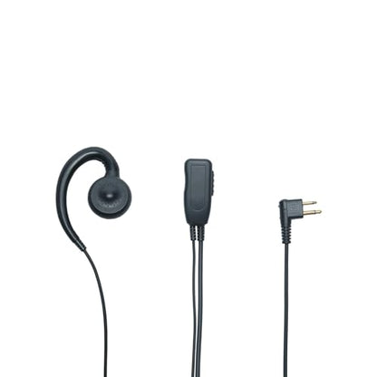 C-Shape Earpiece Compatible with Motorola CLS1110 2pcs | 2-pack over-ear C-ring walkie talkie headsets featuring PTT mic for CP200D CLS1410 CP185 RDM2070d 2-pin two-way radios