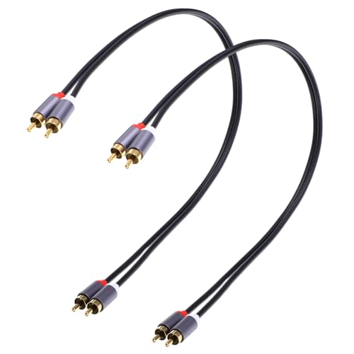 Xthrotsenk 2 Pcs RCA Cables 2RCA Male to 2RCA Audio Male 1FT RCA Cables Car Audio Subwoofer Cable for Home Theater Amplifiers Active Speakers Preamplifier