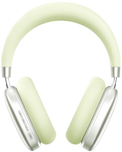 Wentronic YG01 Wireless Over-Ear Headphones, Active Noise Cancelling, Up to 58H Battery Life, Bluetooth 5.3, Great for Travel & Office, USB-C Lossless Audio, Microphone for iPhone Android - Green