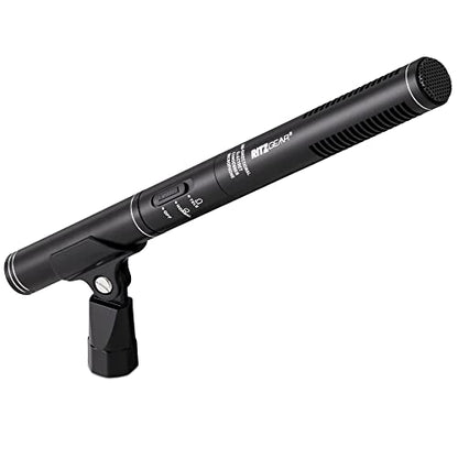 Professional Video & Broadcast Microphone | 10.8" Unidirectional Condenser Shotgun Mic for Indoor & Outdoor Film, Interview & Studio Recording for Camcorders and DSLR Camera - Black