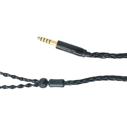 HiFi in Ear Earphone Replacement Cable 8 Core Silver Plated Copper Upgrade Earphone Cable for Shure SE315 SE846 SE425 TIN Audio T2 Pro T3(Black, MMCX 4.4MM) - size: MMCX 4.4MM