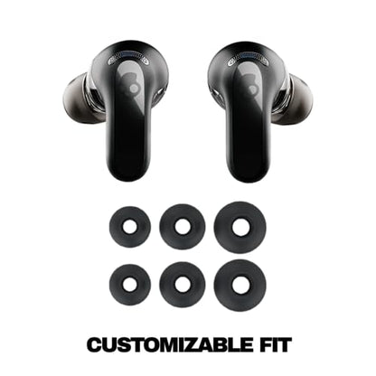 Skullcandy Rail ANC Active Noise Cancelling Wireless Earbuds - True Black | In-Ear, Bluetooth Headphones, Noise Cancellation, 38 Hours Battery, Microphone for iPhone Android, Customizable Sound - color: True Black