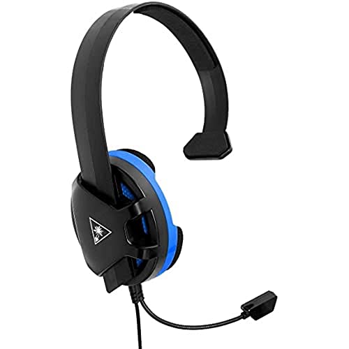 Turtle Beach Recon Chat PlayStation Headset – PS5, PS4, Xbox Series X, Xbox Series S, Xbox One, Mobile & PC with 3.5mm – Glasses Friendly, High-Sensitivity Mic, Black/Blue - color: Black