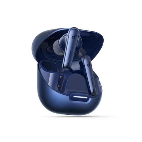 Soundcore by Anker Liberty 4 NC Wireless Earbuds | 98.5% Noise Reduction, Adaptive Noise Cancelling to Environment, Hi-Res Sound, 50H Battery, Wireless Charging, Bluetooth 5.3 - color: Navy Blue