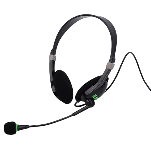 Gaming Headset, Lightweight 70g Design with Noise Cancelling Microphone USB Headset, Wired with in Line Control for PC Laptop Office Work Call Center