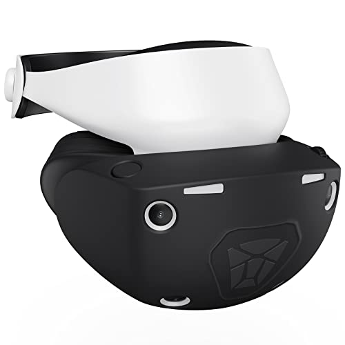 ps vr2 accessories Compatible for Playstation VR2 Face Cover with VR Shell Protective Cover， Face Cushion Cover, Controller Thumb Grips, Cable Bundling Strap - color: PSVR Protect shell