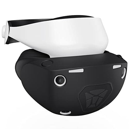 ps vr2 accessories Compatible for Playstation VR2 Face Cover with VR Shell Protective Cover， Face Cushion Cover, Controller Thumb Grips, Cable Bundling Strap - color: PSVR Protect shell
