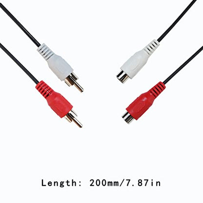 2 Pack 6inch RCA Female to Speaker Wire, RCA Female Plug Adapter Connector to Bare Wire Open End Audio Cable for Amplifier Audio Video Receiver Speakers