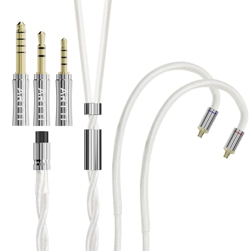 ARTTI A9 Earphone Cable 2.5/3.5/4.4mm 3in1 Plug 2 Cores 756 Strands Silver-Plated 7N OCC Copper Upgrade Cable, DQC/MMCX Plug (MMCX Straight) - size: MMCX STRAIGHT