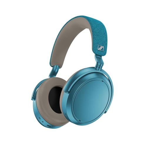Sennheiser Momentum 4 Wireless Headphones, ANC, 60 Hr Battery, Teal | Sennheiser Signature Sound, Adaptive Noise Cancellation Plus Transparency Mode, Up to 60-Hour Battery with Fast Charge - color: Teal