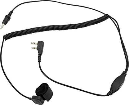 2 Pin Walkie Talkie Helmet Earpiece Kit Open Full Face Motorcycle Helmet Headset with Finger PTT Mic Push to Talk for Baofeng UV-5R UV-82 UV-82hp BF-888s ar-152 Kenwood Two Way Radio (Triangle)