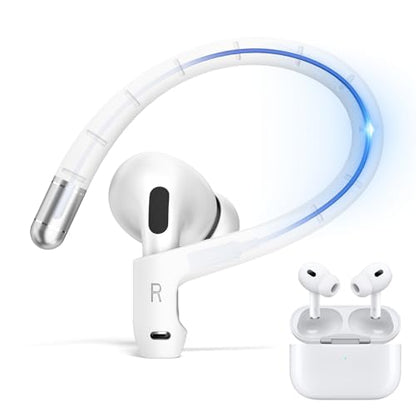 Anti-Slip Ear Hooks for AirPods 5/4/3 Earbuds, Sport Anti-Loss (White) - color: White