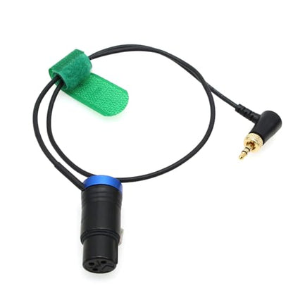 Audio Cable for Sennheiser SK 500 G4 Sony UWP D11 D21, Mic Low-Profile XLR 3 Pin to Transmitter Locking 3.5mm 1/8" TRS Right Angle 50cm - color: Low-profile XLR3F to right-angle 1/8", blue, size: 50cm