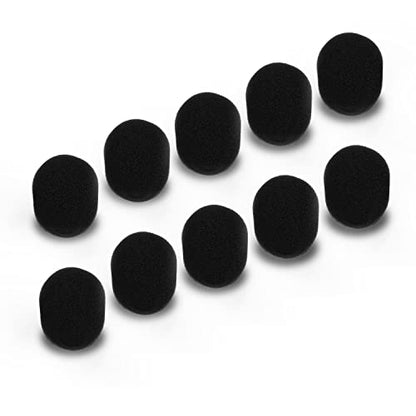 Foam Cover for Lavalier Lapel Microphone, Windscreen for Mini Clip-On Lav MIC, 10-Pack 10mm - color: Foam Cover, 10-Pack