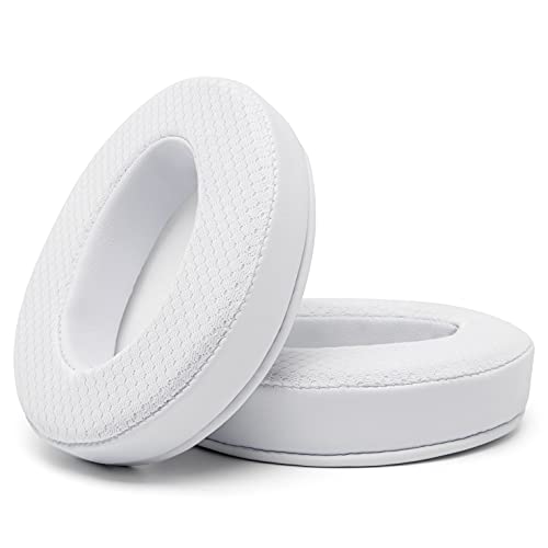 WC Freeze - Cooling Gel Earpads for ATH M50X / SteelSeries Arctis/HyperX | Made by Wicked Cushions | Fits SteelSeries Arctis, ATH M50X, Turtle Beach Stealth & More. Cooler for Longer | White - color: White