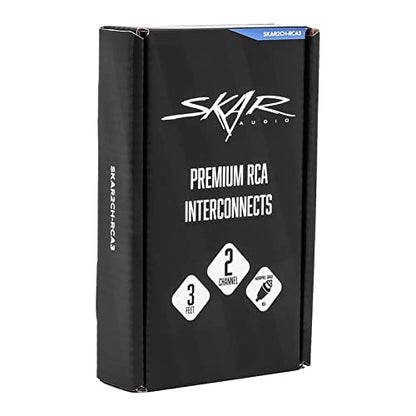 Skar Audio 3-Foot 2-Channel Twisted Pair RCA Interconnect Cable - SKAR2CH-RCA3 - size: 2 Channel-3 ft