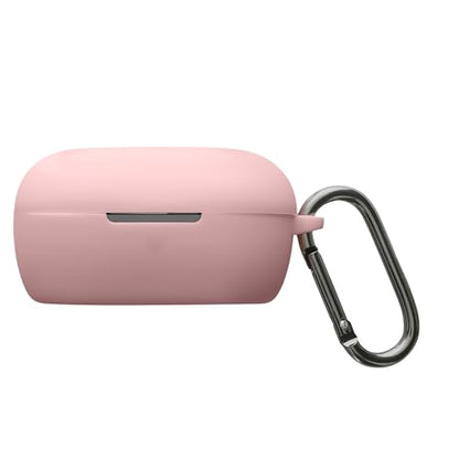 kwmobile Cover for Bose QuietComfort Earbuds Case - Silicone Cover for Earbuds Charging Case - Protective Headphone Holder with Carabiner Clip - Dusty Pink - color: dusty pink