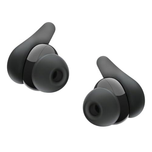 Replacement Ear Tips Compatible with Sony LinkBuds Fit Earbuds | Soft Silicone Eartips with Portable Storage Box (8 Pairs, Black, XS/S/M/L)