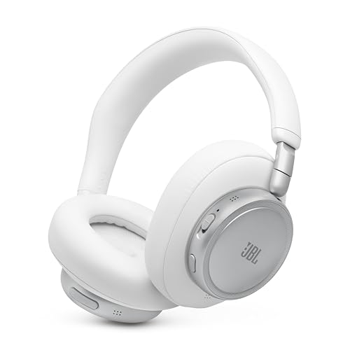 JBL Live 780NC - Noise Cancelling Headphones - White | JBL Signature Sound with Hi-Res Audio wired and wireless, True Adaptive Noise Cancelling 20, real time calibration - color: White