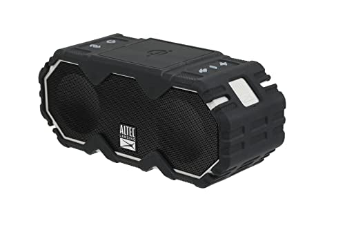 Altec Lansing Mini LifeJacket Jolt Bluetooth Speaker with Qi, Wireless, Waterproof, Portable, Speakers, Loud Volume, Strong Bass, Rich Stereo System, Microphone, 16 Hour Battery, 100 ft Range, Gray - color: Gray