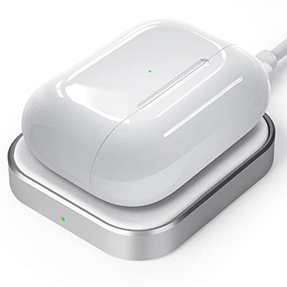 AirPods Pro Charger, Wireless Charging Station for AirPods Pro 3/ Pro 2/Pro, Wireless Charger for Airpods 4 (with Active Noise Cancellation)/ 3rd/ 2rd, White - color: Aluminum(White)-for AirPods