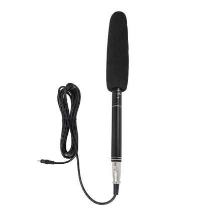 Shotgun Microphone, High Sensitivity, Dual Pickup Modes, All Metal Casing, Compatible with SLR Cameras, Rich Accessories