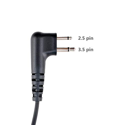 K-Storm Walkie Talkie Earpiece Headset Compatible with Motorola Radio | For CLS1110, CLS1413, CP200, RDM2070D, HKLN4604, PU Material, Black