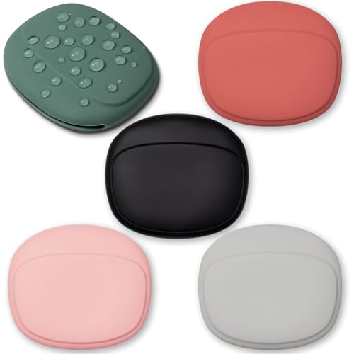 5Pcs Silicone Headphone Organizer,Earbud Case,3Pcs Data Cable Storage Case,Silicone Pouch for Earbud,Mini Key Box-Portable Wired Headphone Organizer