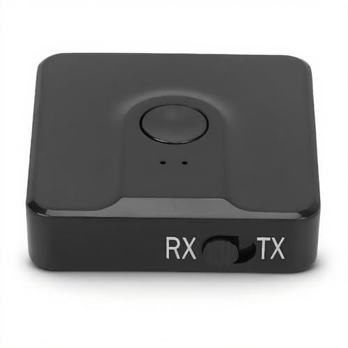 Bluetooth 5.0 Transmitter and Receiver,Multifunction 2 in 1 Audio Adapter,Splitter for TV/Headphones/PC/Home Stereo/Speakers