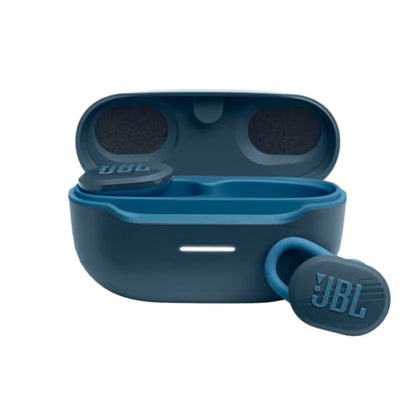 JBL Endurance Race TWS - Active Sport Earbuds - Blue | JBL Pure Bass Sound, Up to 30 hours of battery life, Enhancer and Twistlock design support your active lifestyle