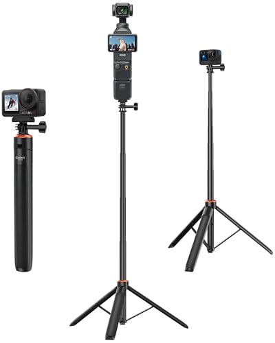 53" Action Camera Selfie Stick Tripod for DJI Osmo Pocket 4P/4/3, Xtra-Muse - style: Single