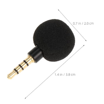 LALAFINA 2pcs Mini Portable Microphone 3.5mm Jack for Laptop Computer