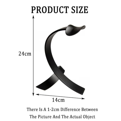 Over-ear Headphone Stand/Desktop Headset Holder–8kg Load Capacity,Suitable for Gaming Rooms,Offices,and Various Desk Setups (Black,White)(Black) - color: Black