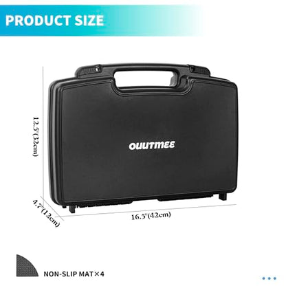 16.5" x 11.8" x 4.7" Portable Hard-Shell Case | Customizable Foam Case with Pre-cut Foam Interior, Suitable for Storing Electronics, Microphones, Cameras, and Equipment, etc - size: 16"