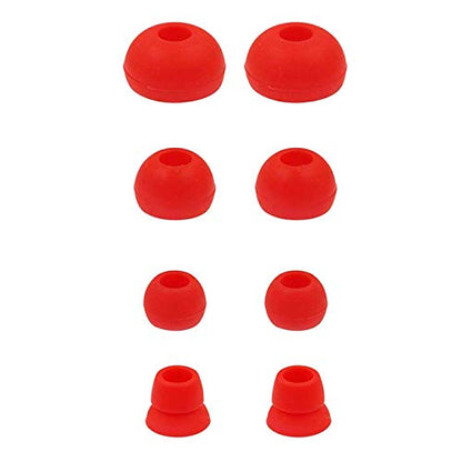 Replacement Silicone Earbuds Ear Tips Eargels Buds Set Compatible with Beats Powerbeats 3 Powerbeats 2 Wireless in-Ear Earphones (4 Pairs/Dark Red) - color: Dark Red