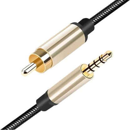 Digital Coaxial Audio Cable Gold-Plated Stereo SPDIF 3.5MM Ja-ck R/CA to R/CA Male Coaxial Cable(1.5M)