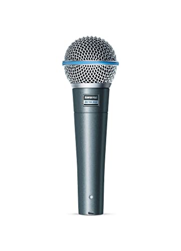 Shure BETA 58A Supercardioid Dynamic Vocal Microphone | Single Element Supercardioid Dynamic Mic for Stage and Studio, 5/8 to 3/8 (Euro) Thread Adapter and Storage Bag