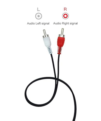 5FT RCA Audio Cable, 2-Male to 2-Male RCA Stereo Cable Compatible for Speaker Amplifier Gaming Consoles Car Audio