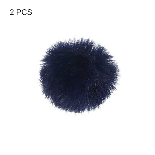 PATIKIL Furry 마이크 윈드스크린 5mm x 55mm 마이크 커버 윈드실드 실내 실외 마이크용 다크 블루 2팩 - color: 다크 블루, size: 5mm x 55mm