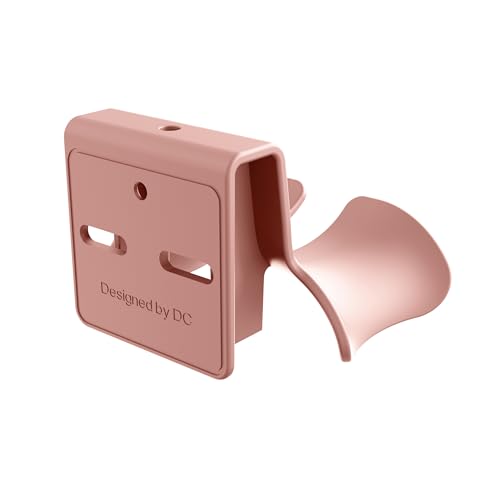 Headphone Wall Mount, Under Desk Headphone Hanger, Controller Holder, Gamepad Controller Holder, Adhesive/Screws, Universal Hanger Hook (Pink) - color: pink